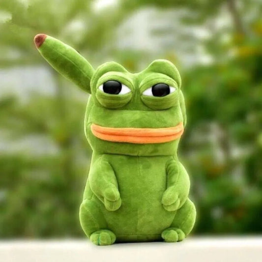 ⚡️[RARE DROP] PEPE-Achu Meme Plush – Limited Drop | Cute Green Frog Vibes – 23cm